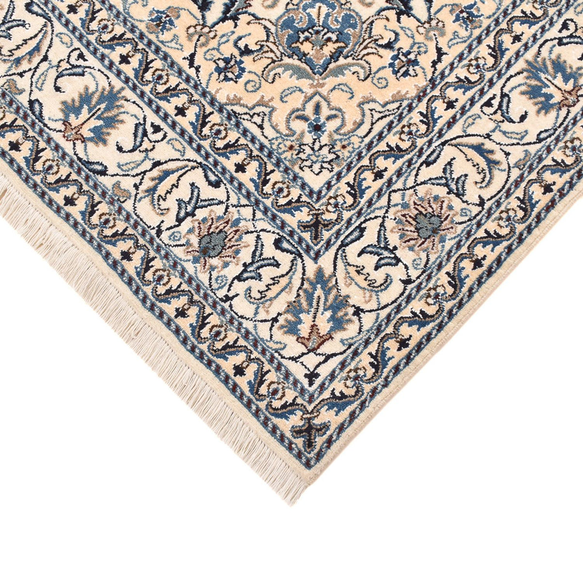 Persisk tæppe - Nain - 237 x 163 cm - lys beige