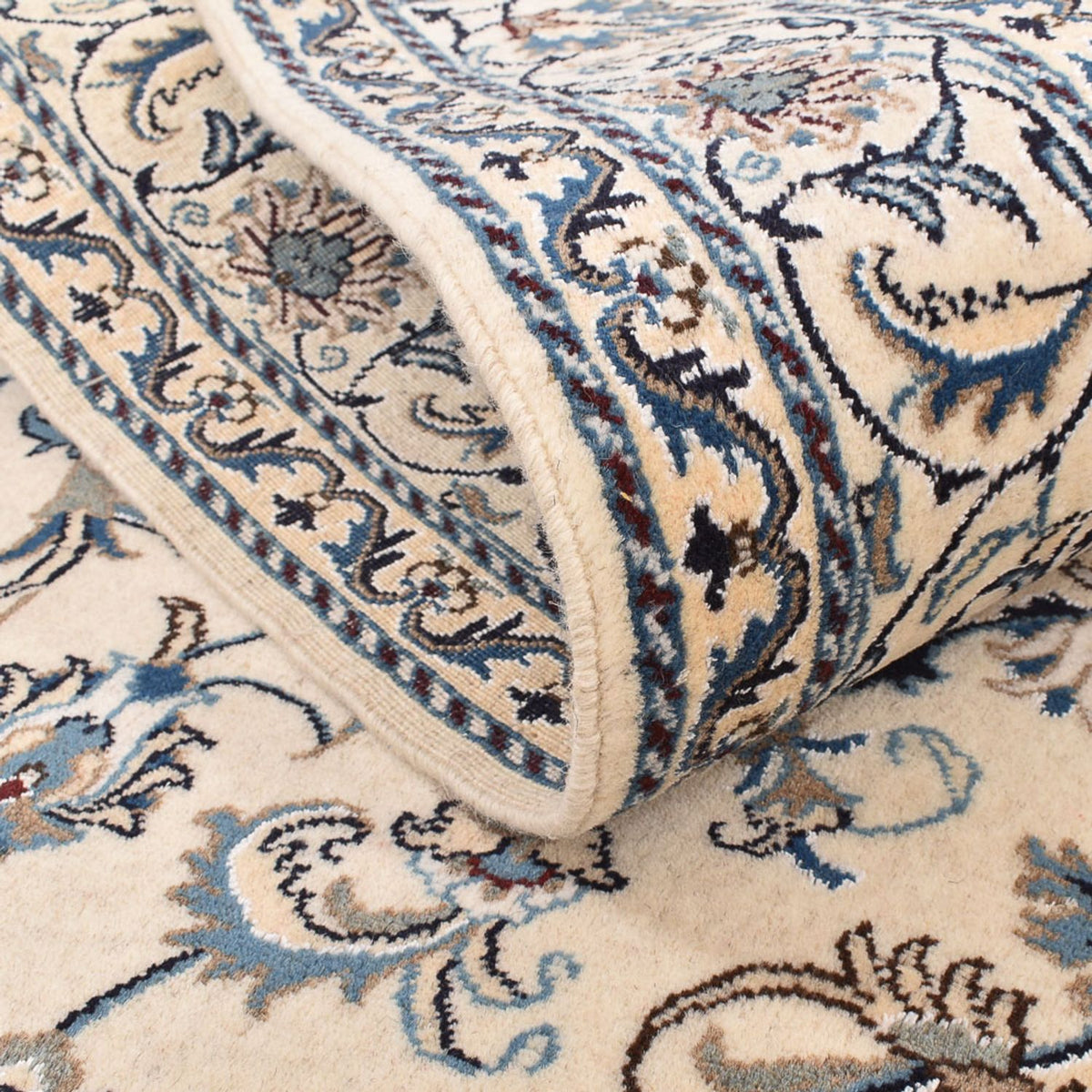 Persisk tæppe - Nain - 237 x 163 cm - lys beige