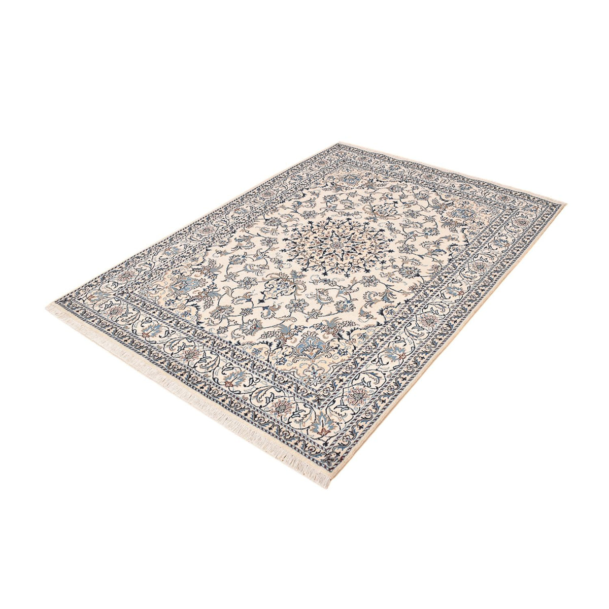 Persisk tæppe - Nain - 237 x 163 cm - lys beige