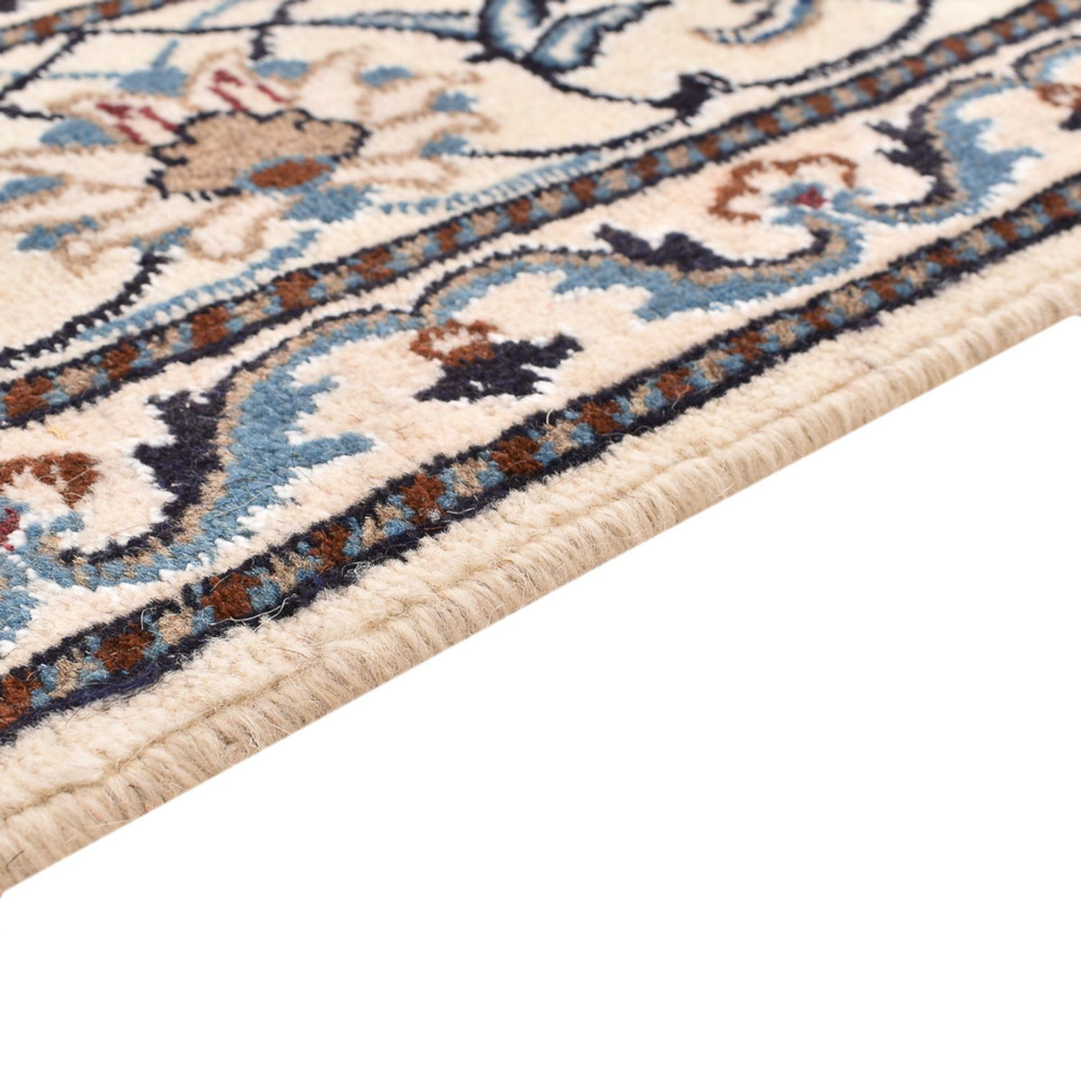 Persisk tæppe - Nain - 241 x 170 cm - lys beige