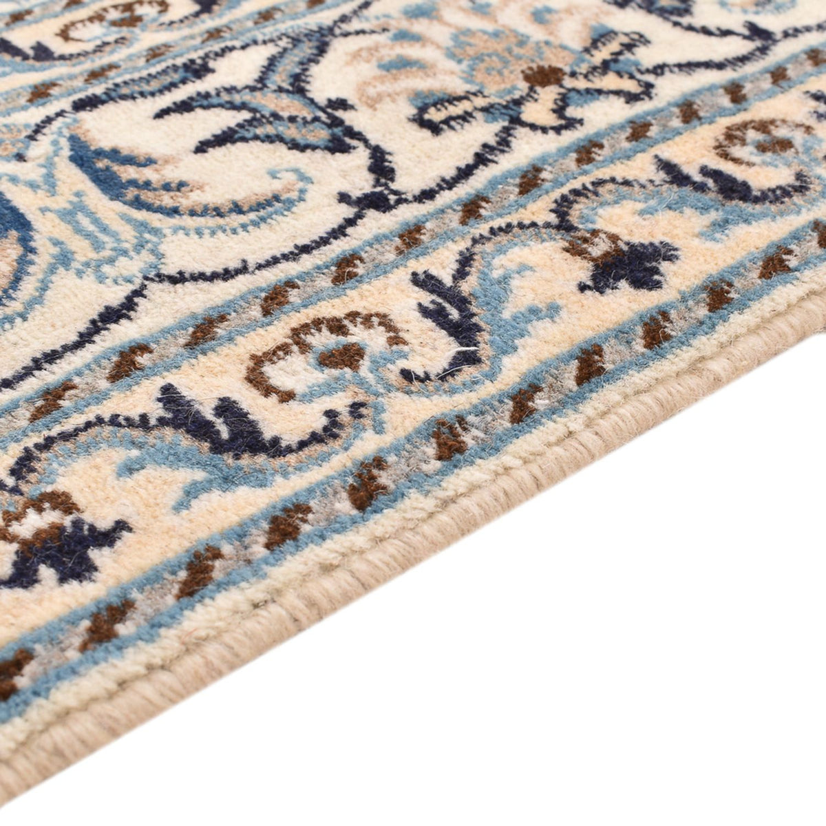 Persisk tæppe - Nain - 193 x 145 cm - lys beige