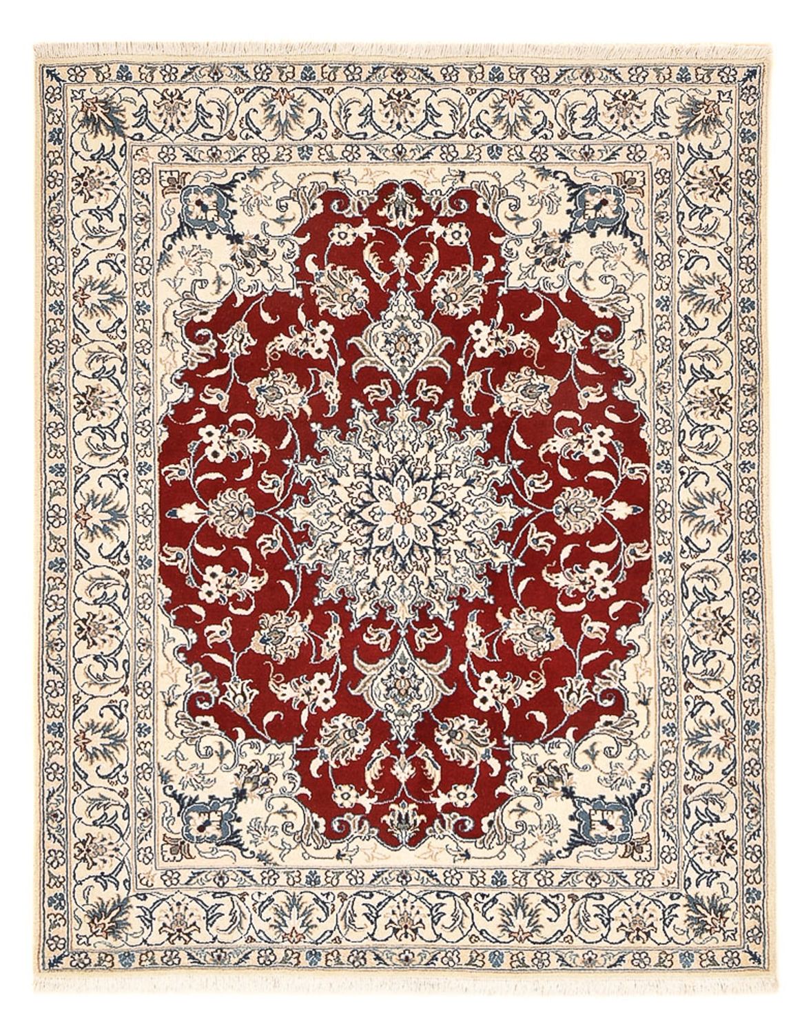 Persisk tæppe - Nain - 195 x 148 cm - rød
