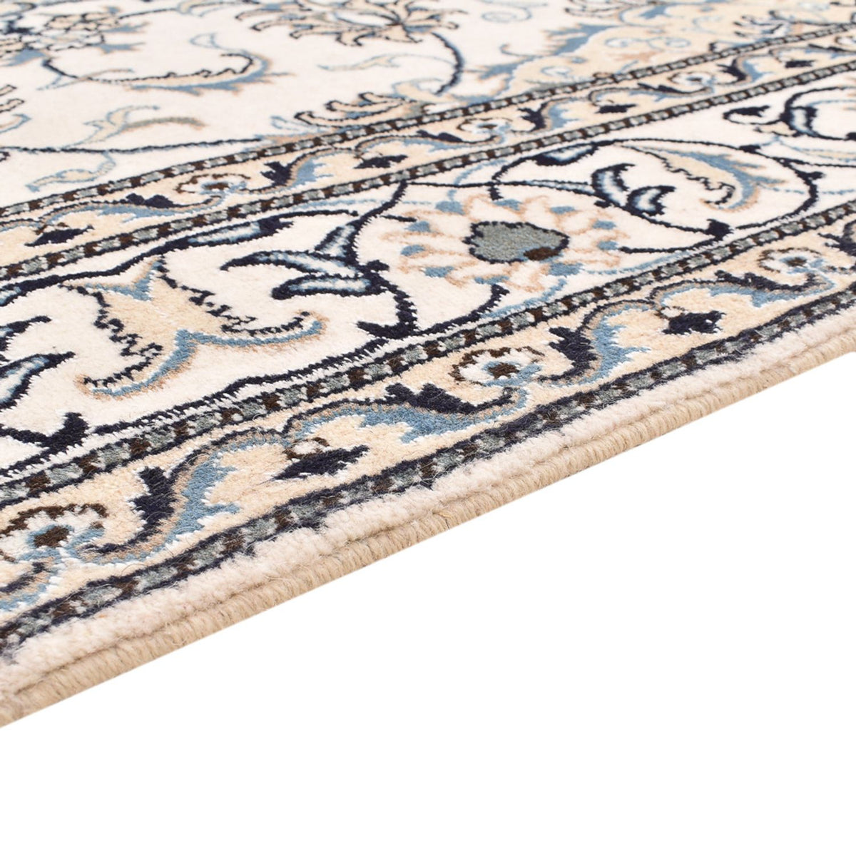 Persisk tæppe - Nain - 239 x 171 cm - lys beige