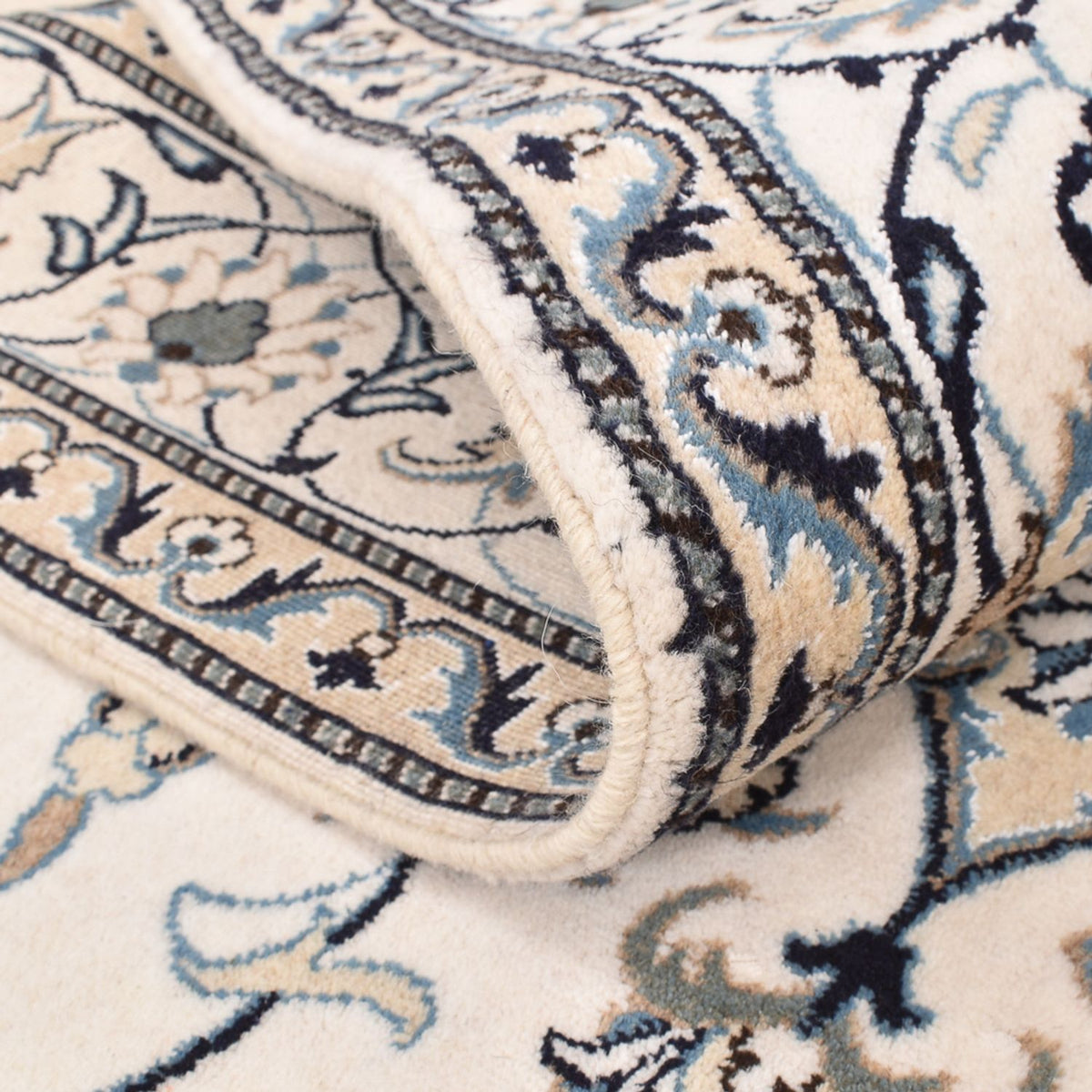Persisk tæppe - Nain - 239 x 171 cm - lys beige