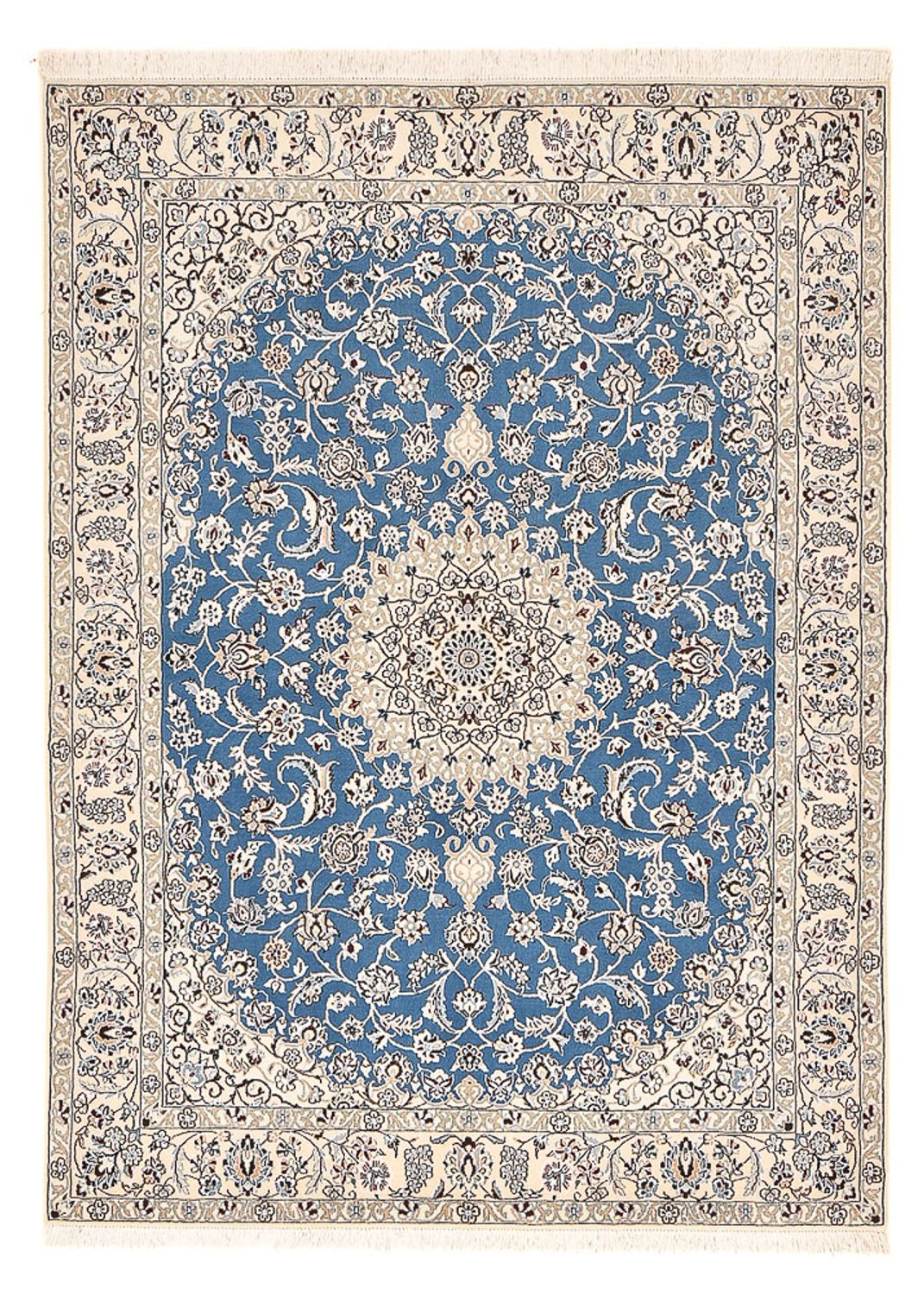 Persisk tæppe - Nain - Royal - 201 x 149 cm - lyseblå
