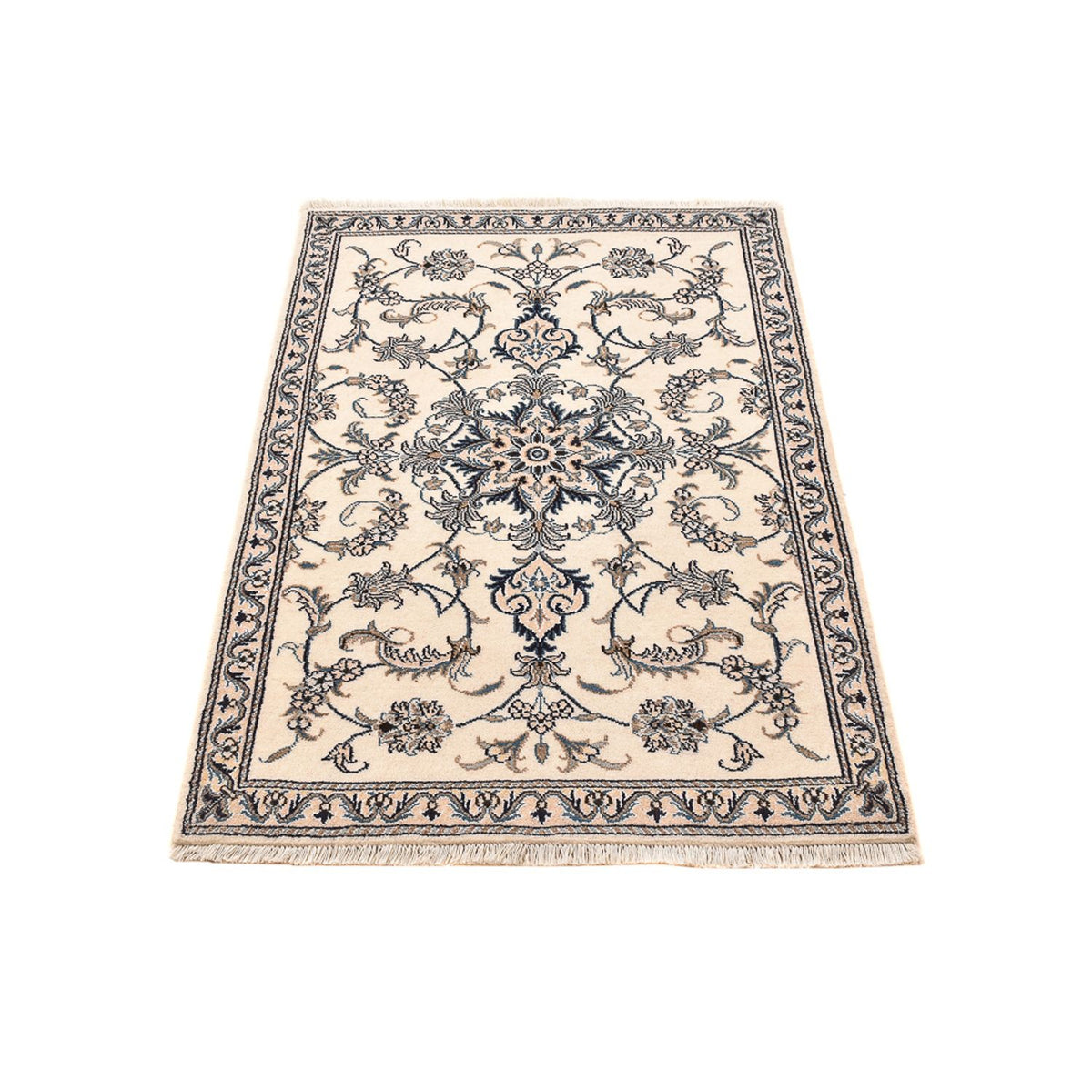 Persisk tæppe - Nain - 137 x 87 cm - lys beige