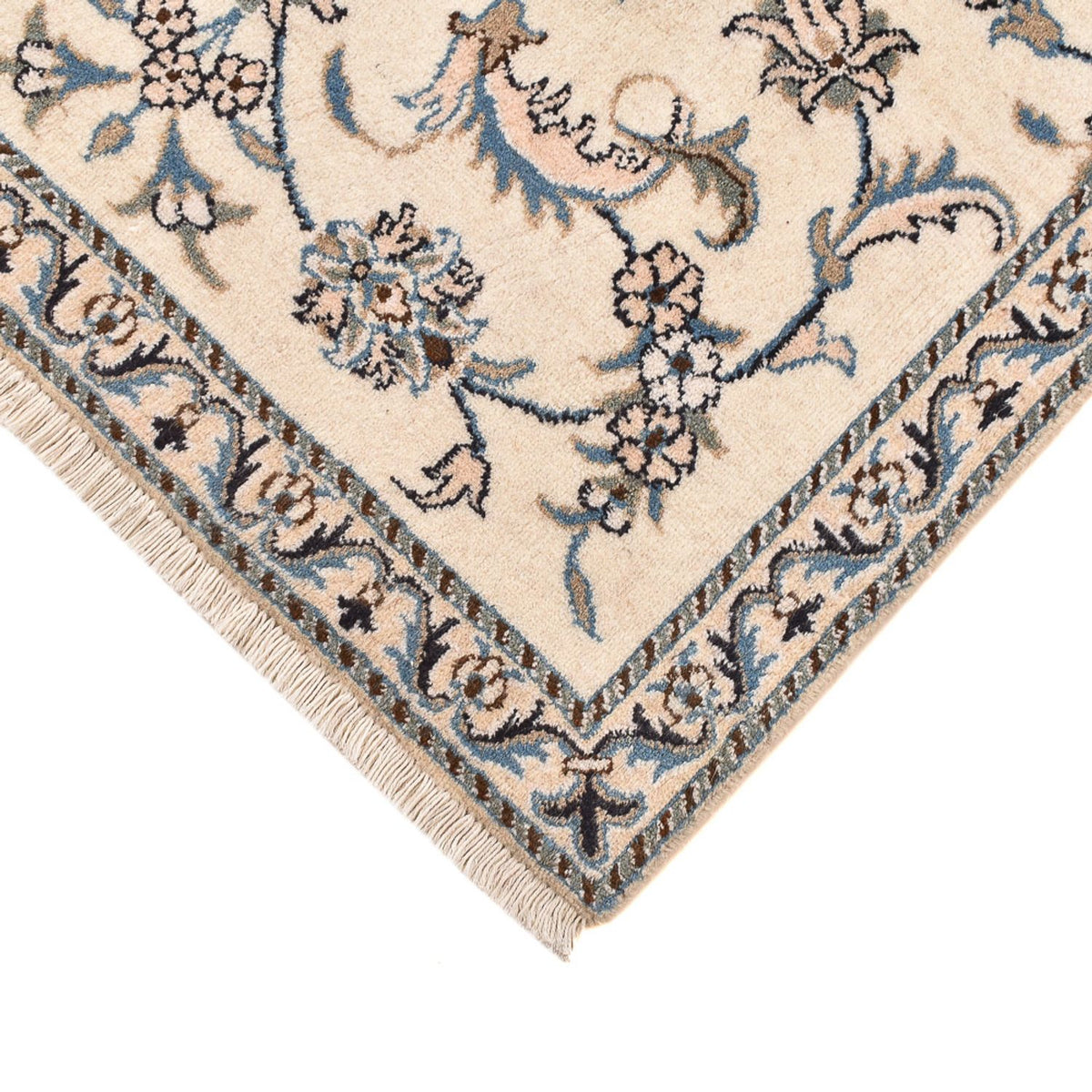 Persisk tæppe - Nain - 136 x 87 cm - lys beige
