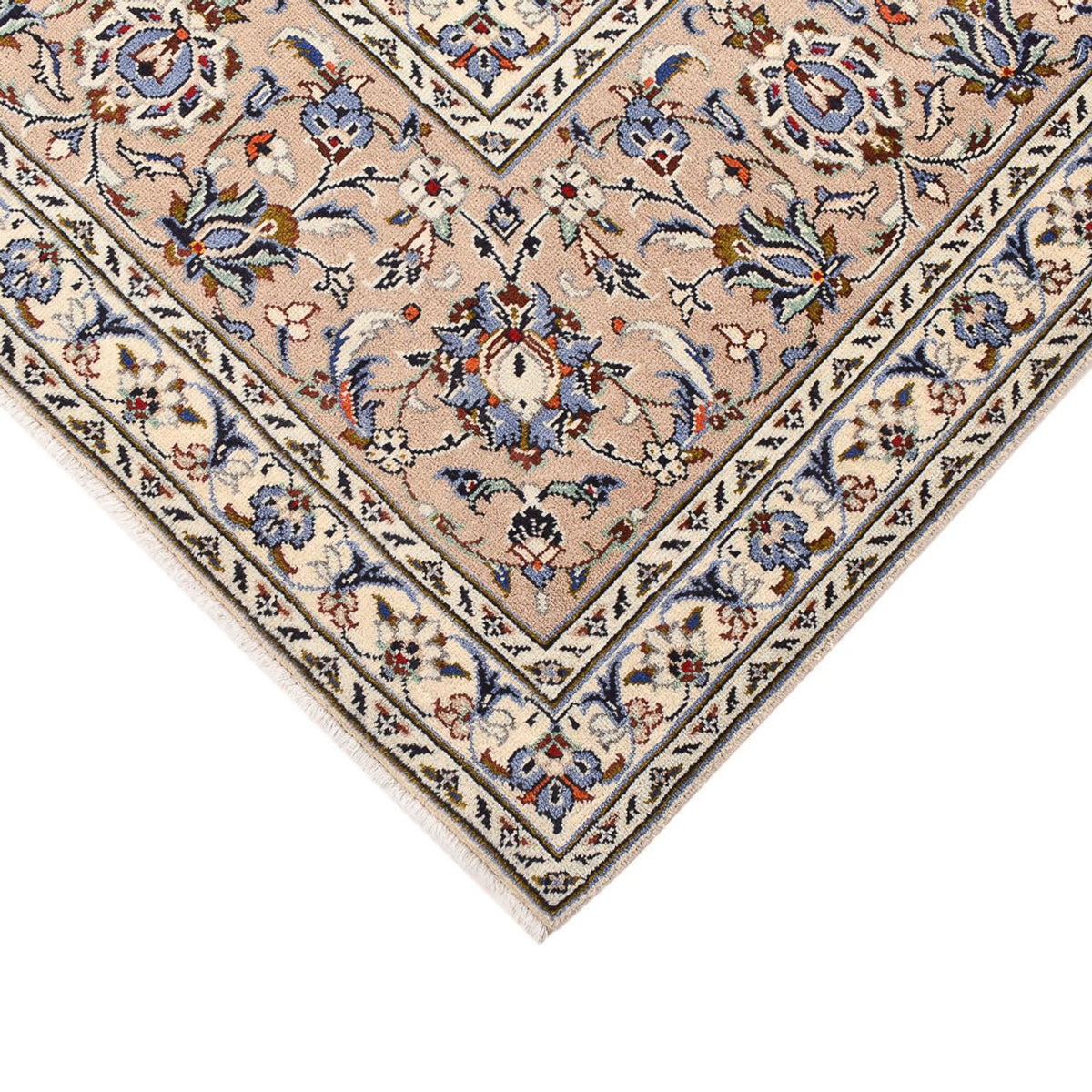 Persisk tæppe - Keshan - 405 x 295 cm - mørk beige