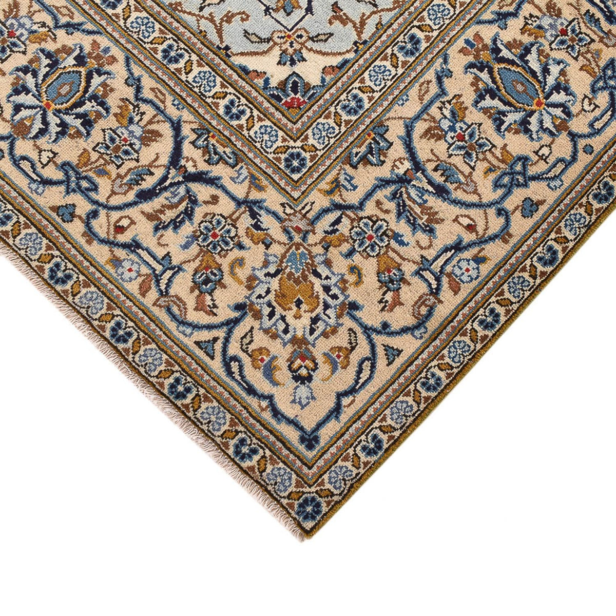 Persisk tæppe - Keshan - 287 x 192 cm - mørk beige