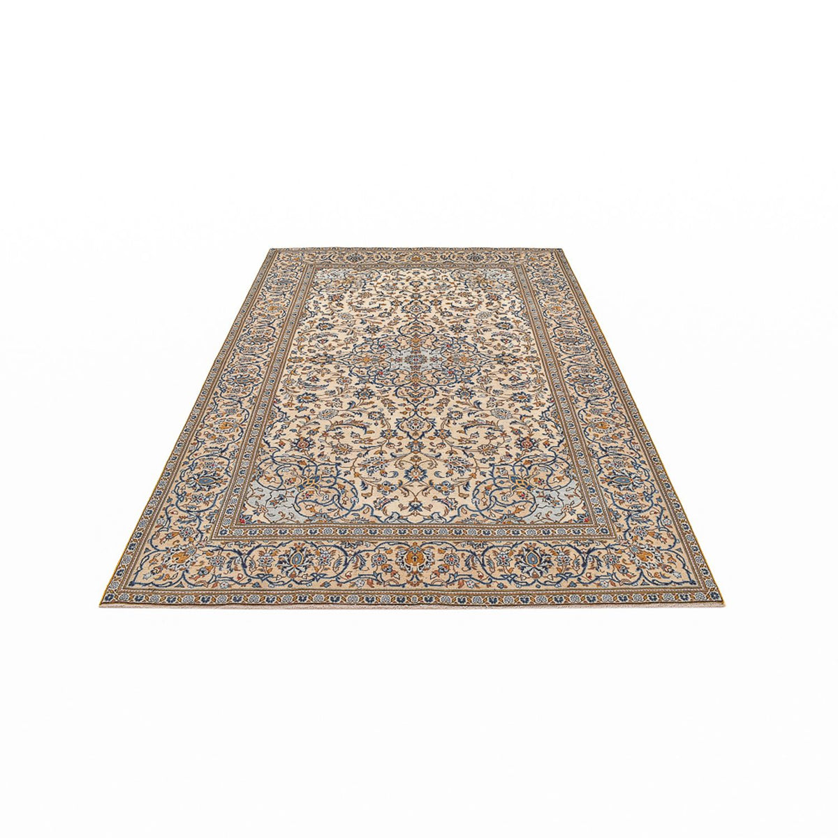 Persisk tæppe - Keshan - 287 x 192 cm - mørk beige