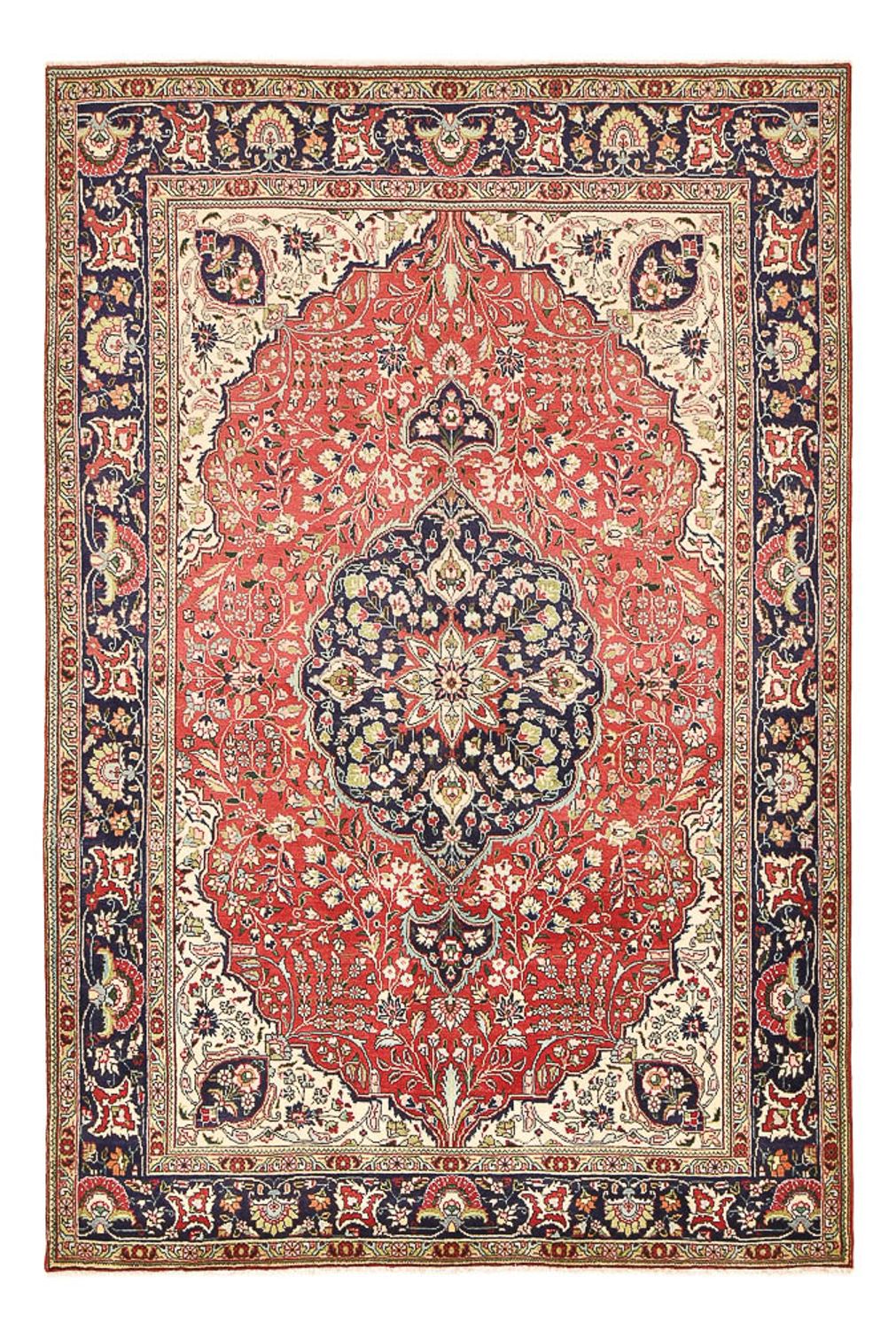 Persisk tæppe - Tabriz - 300 x 200 cm - lysrød