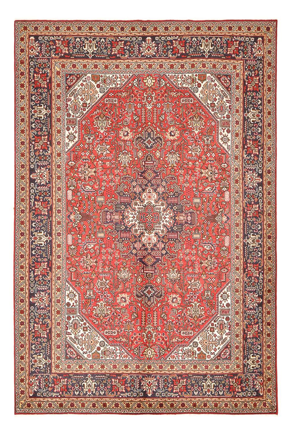Persisk tæppe - Tabriz - 300 x 200 cm - lysrød