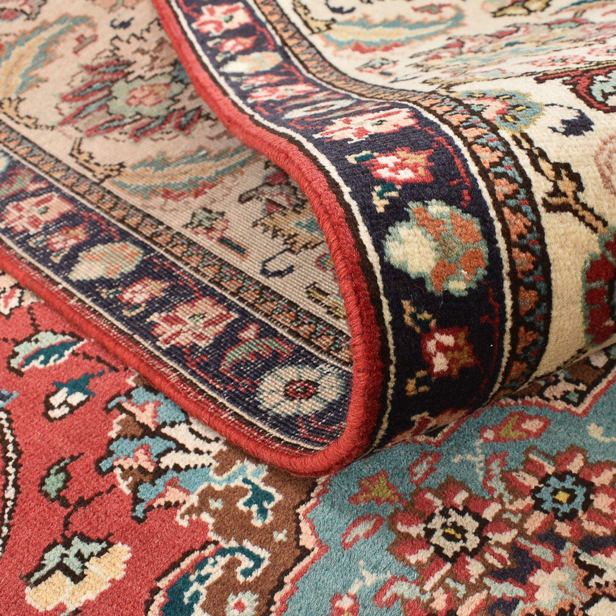 Persisk tæppe - Tabriz - 347 x 246 cm - lysrød