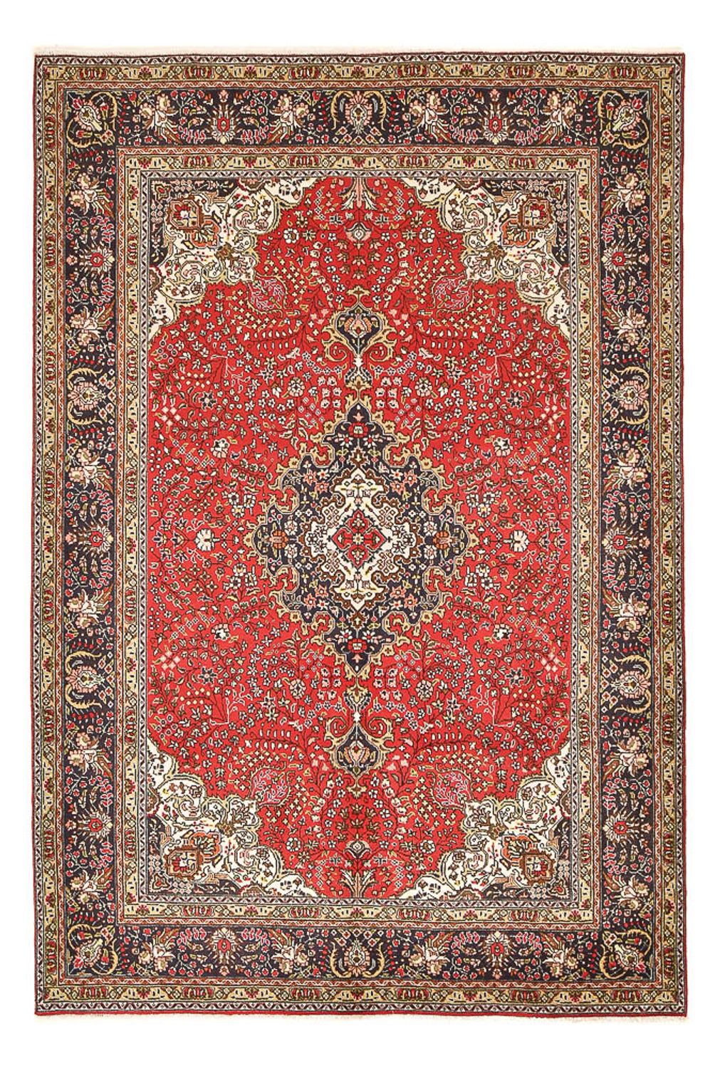 Persisk tæppe - Tabriz - 297 x 195 cm - rød
