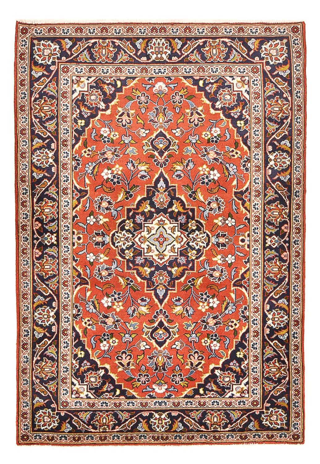 Persisk tæppe - Keshan - 148 x 103 cm - terrakotta