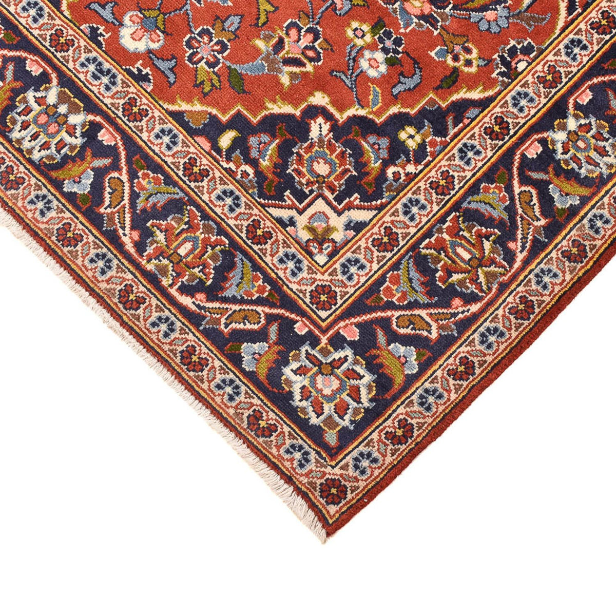 Persisk tæppe - Keshan - 148 x 103 cm - terrakotta