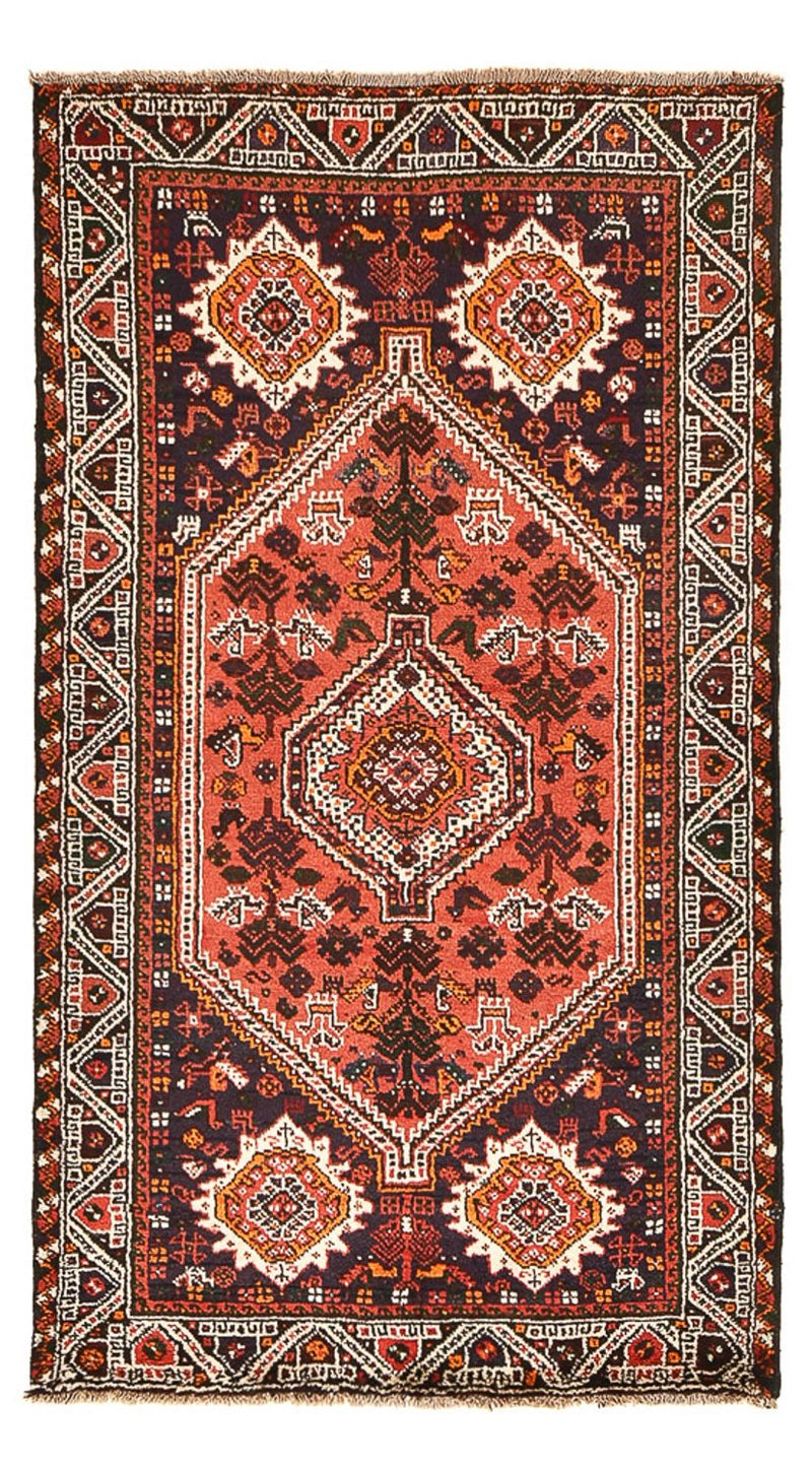Persisk tæppe - Nomadisk - 205 x 118 cm - mørkerød