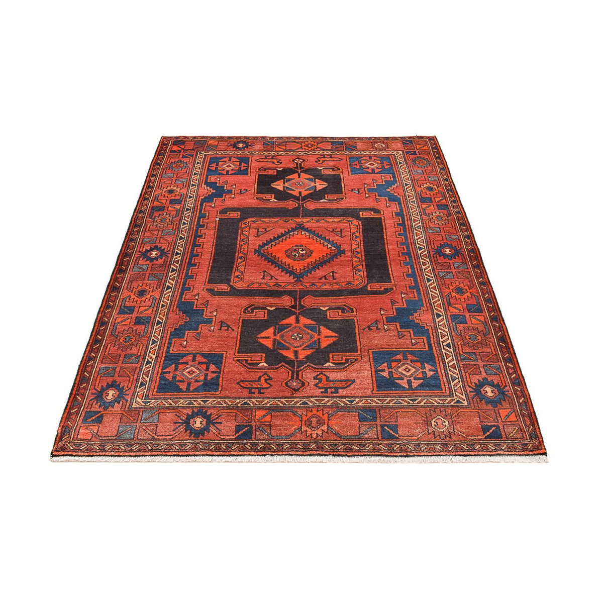 Persisk tæppe - Bijar - 202 x 146 cm - rød