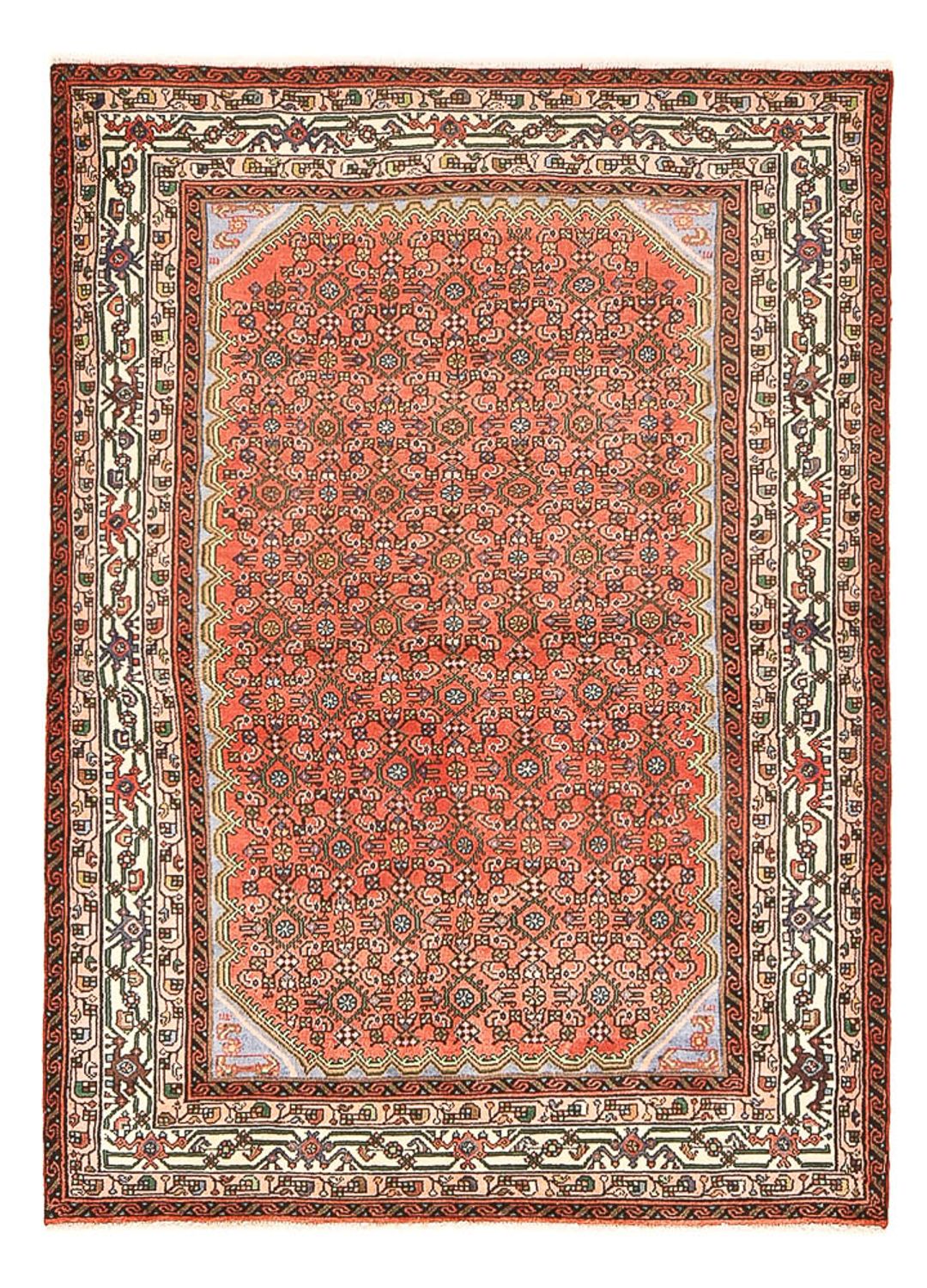 Persisk tæppe - Mir - 196 x 138 cm - lysrød
