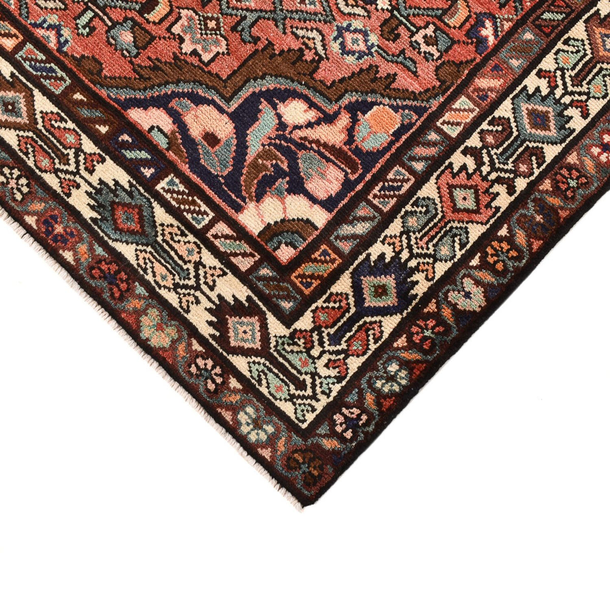 Persisk tæppe - Nomadisk - 222 x 148 cm - lysrød
