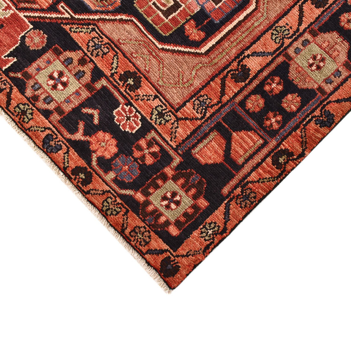 Persisk tæppe - Nomadisk - 222 x 140 cm - lysrød