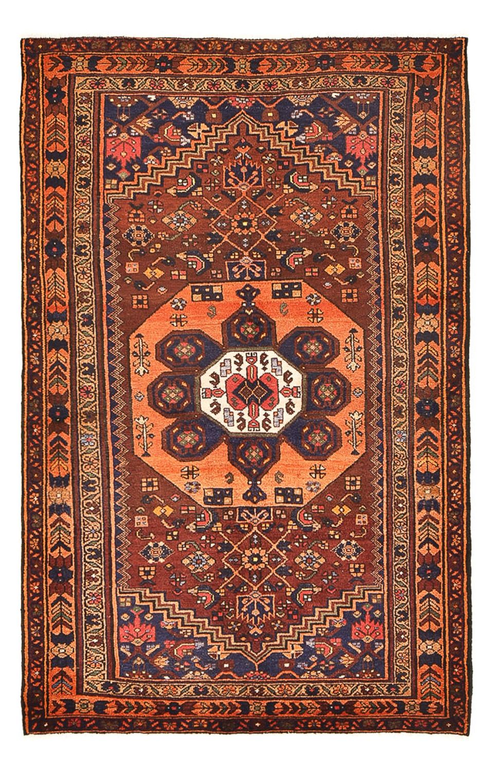 Persisk tæppe - Bijar - 210 x 130 cm - mørkerød