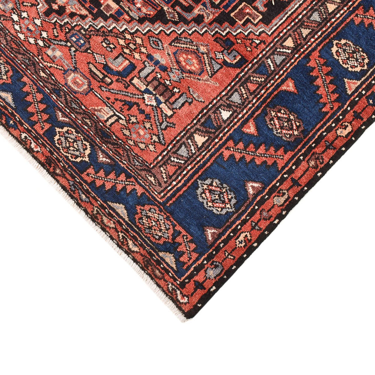 Persisk tæppe - Bijar - 206 x 132 cm - lysrød