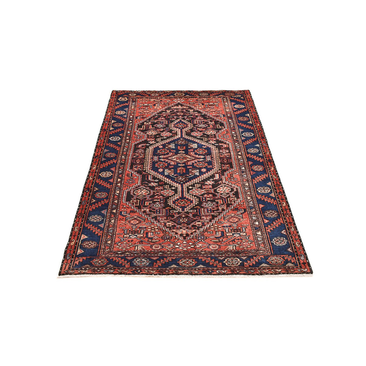 Persisk tæppe - Bijar - 206 x 132 cm - lysrød