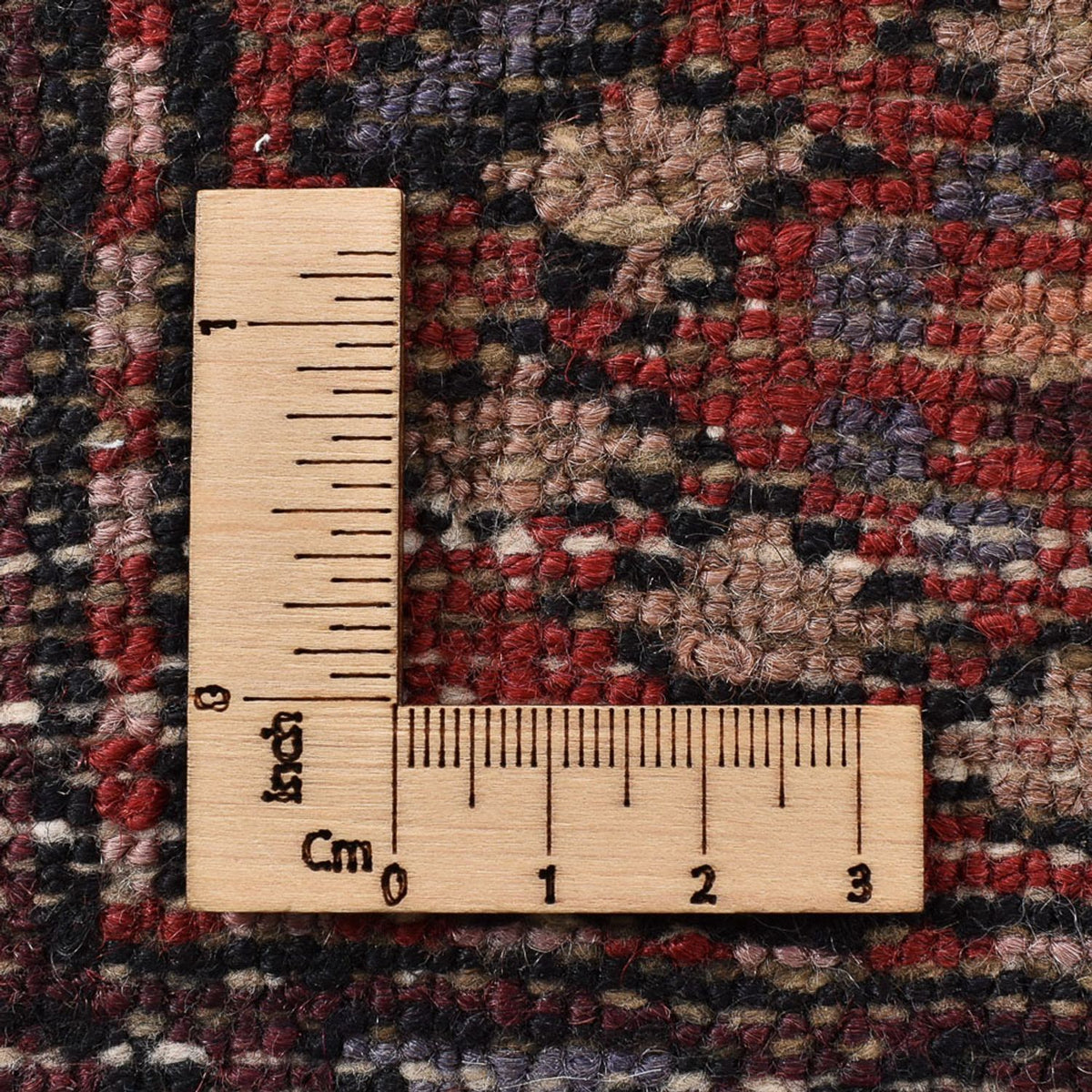 Persisk tæppe - Bijar - 206 x 132 cm - lysrød
