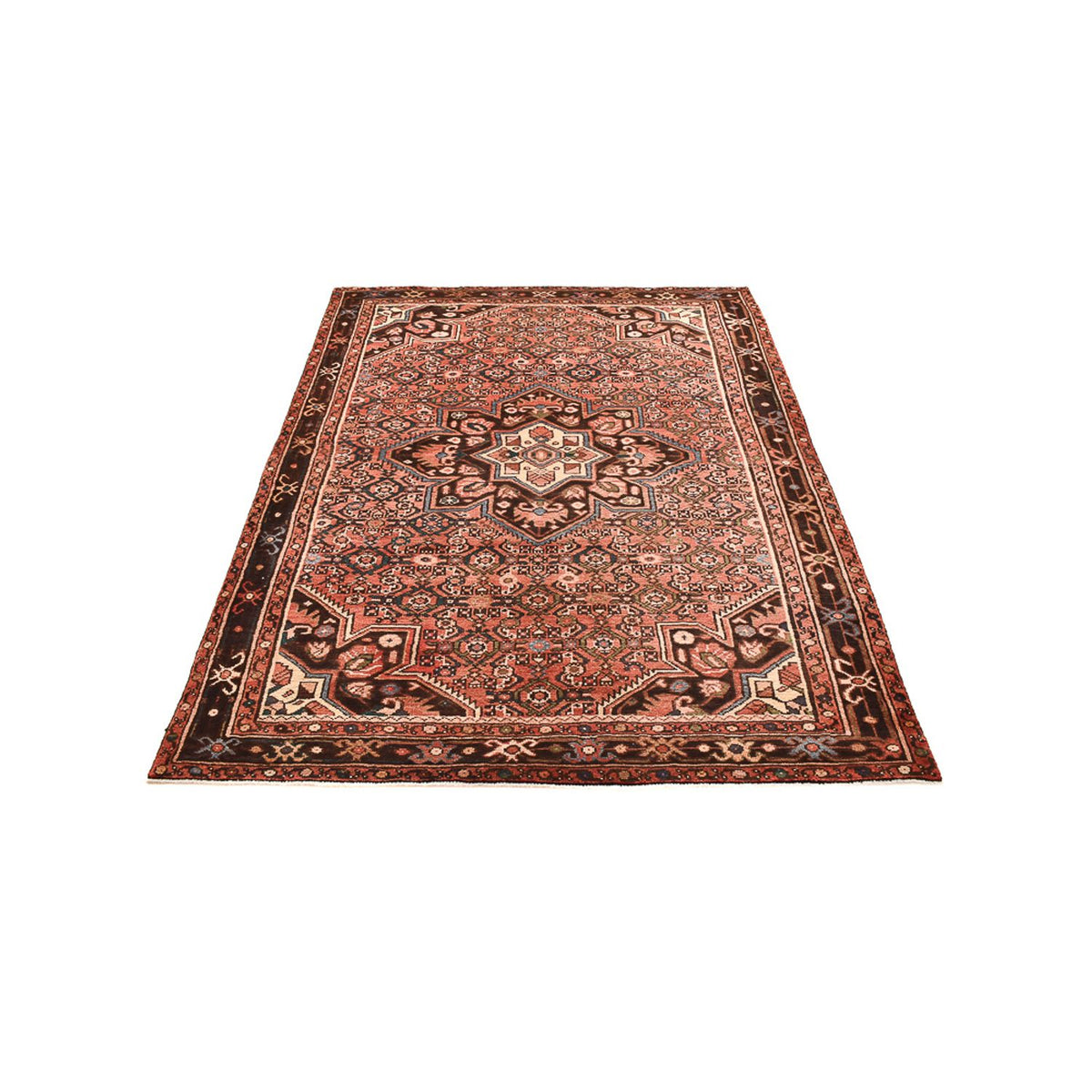 Persisk tæppe - Nomadisk - 220 x 156 cm - lysrød