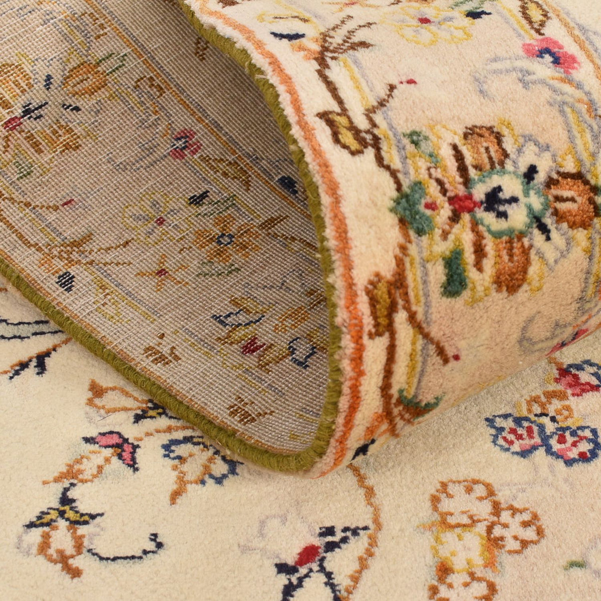 Løber Persisk tæppe - Keshan - 385 x 98 cm - beige