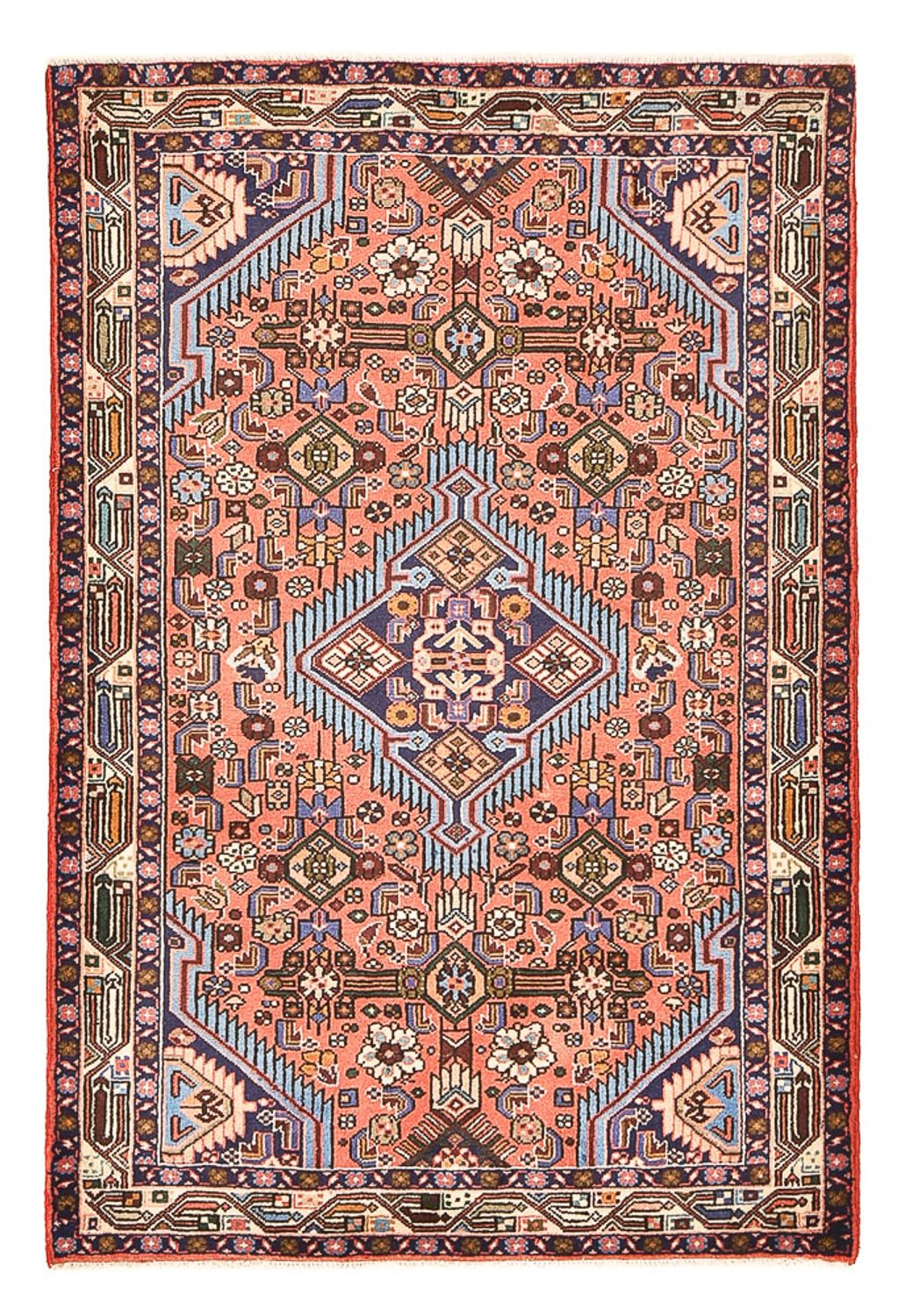 Persisk tæppe - Nomadisk - 146 x 98 cm - lysrød