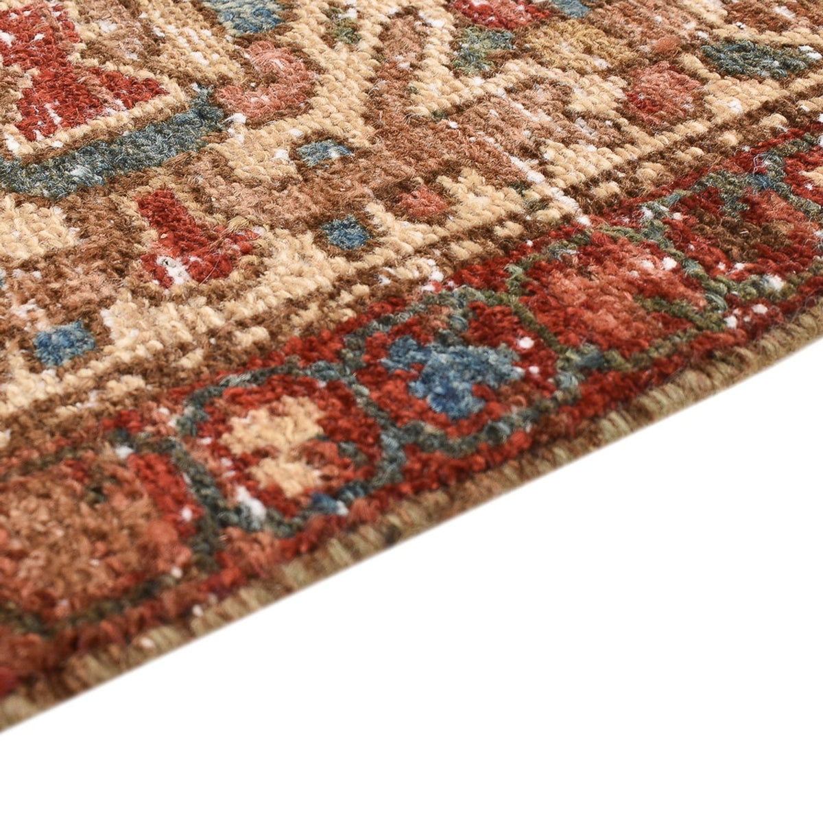 Vintage tæppe - 202 x 150 cm - mørk beige