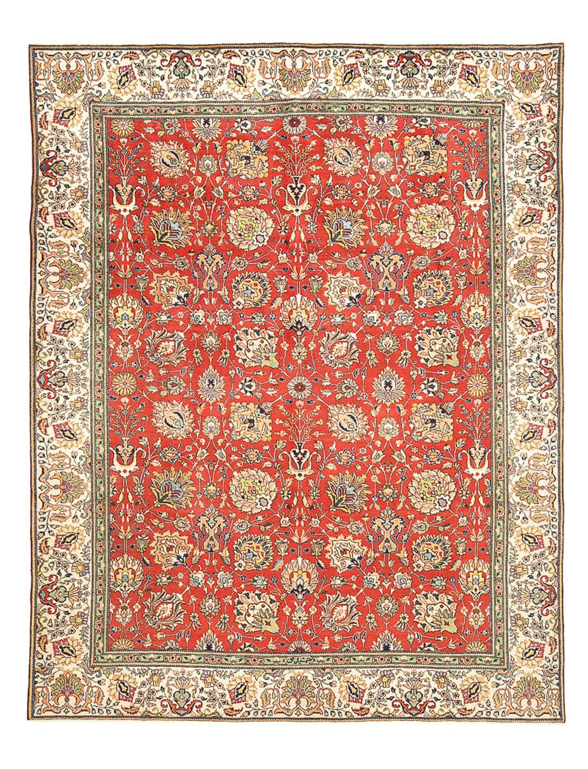 Persisk tæppe - Tabriz - 373 x 284 cm - rød