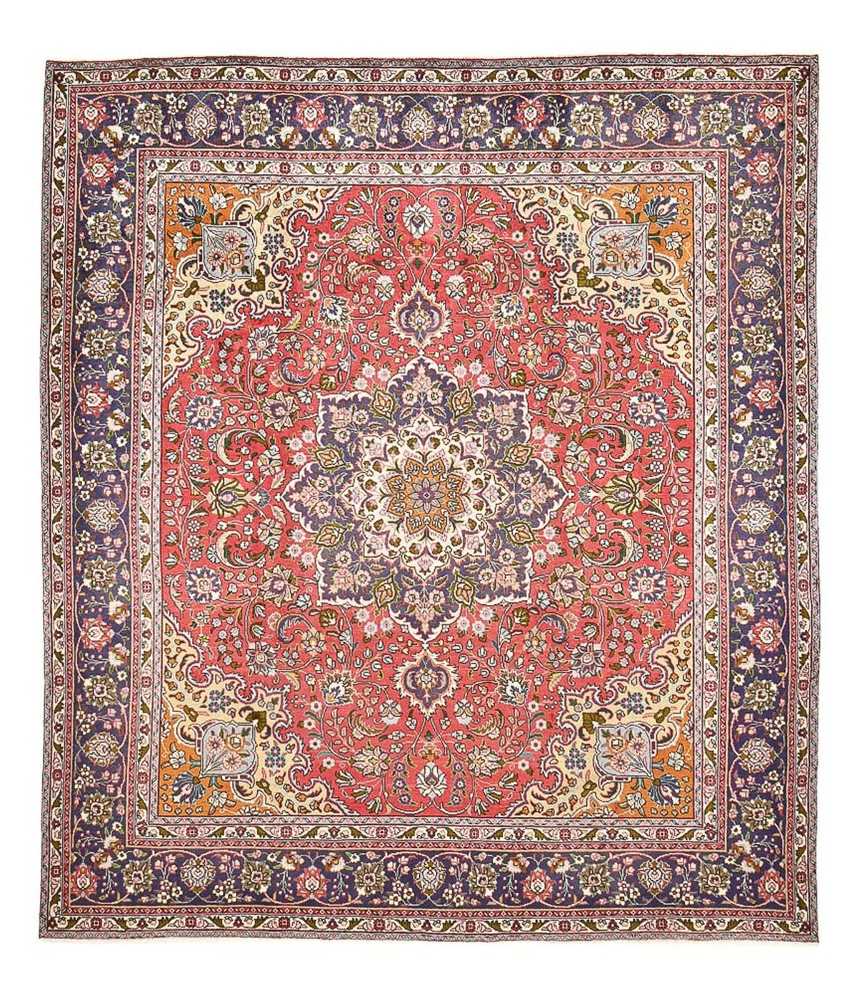 Persisk tæppe - Tabriz - 374 x 300 cm - rød