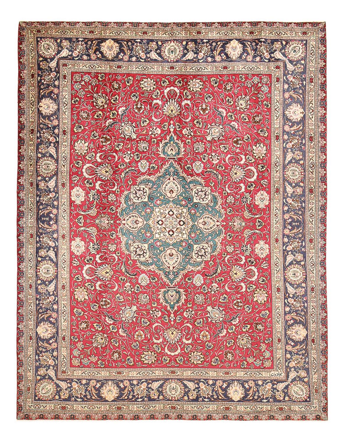 Persisk tæppe - Tabriz - 396 x 300 cm - rød