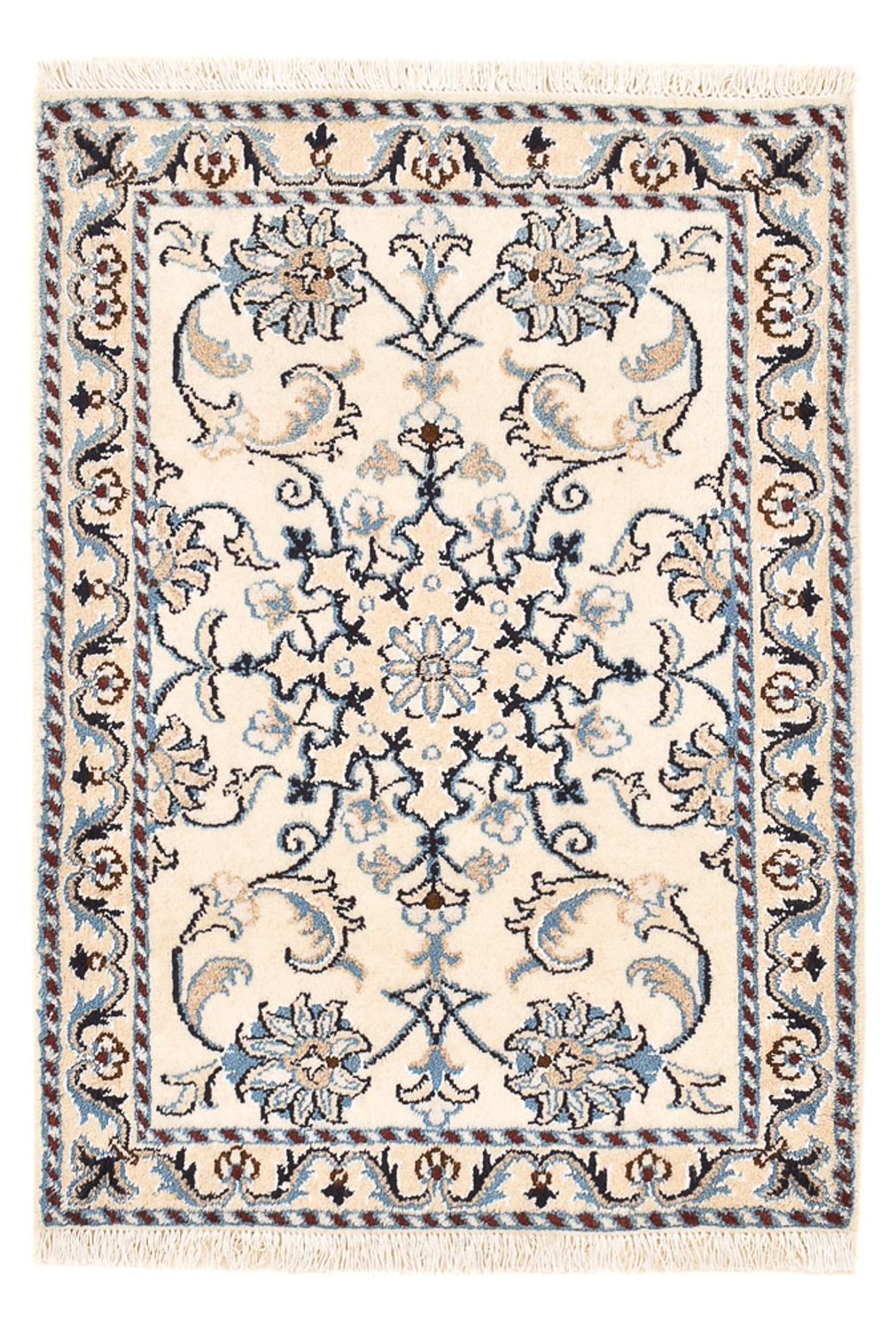 Persisk tæppe - Nain - 85 x 58 cm - creme