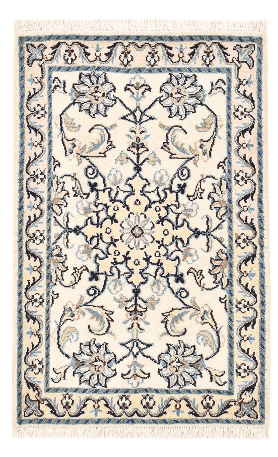 Persisk tæppe - Nain - 92 x 56 cm - creme
