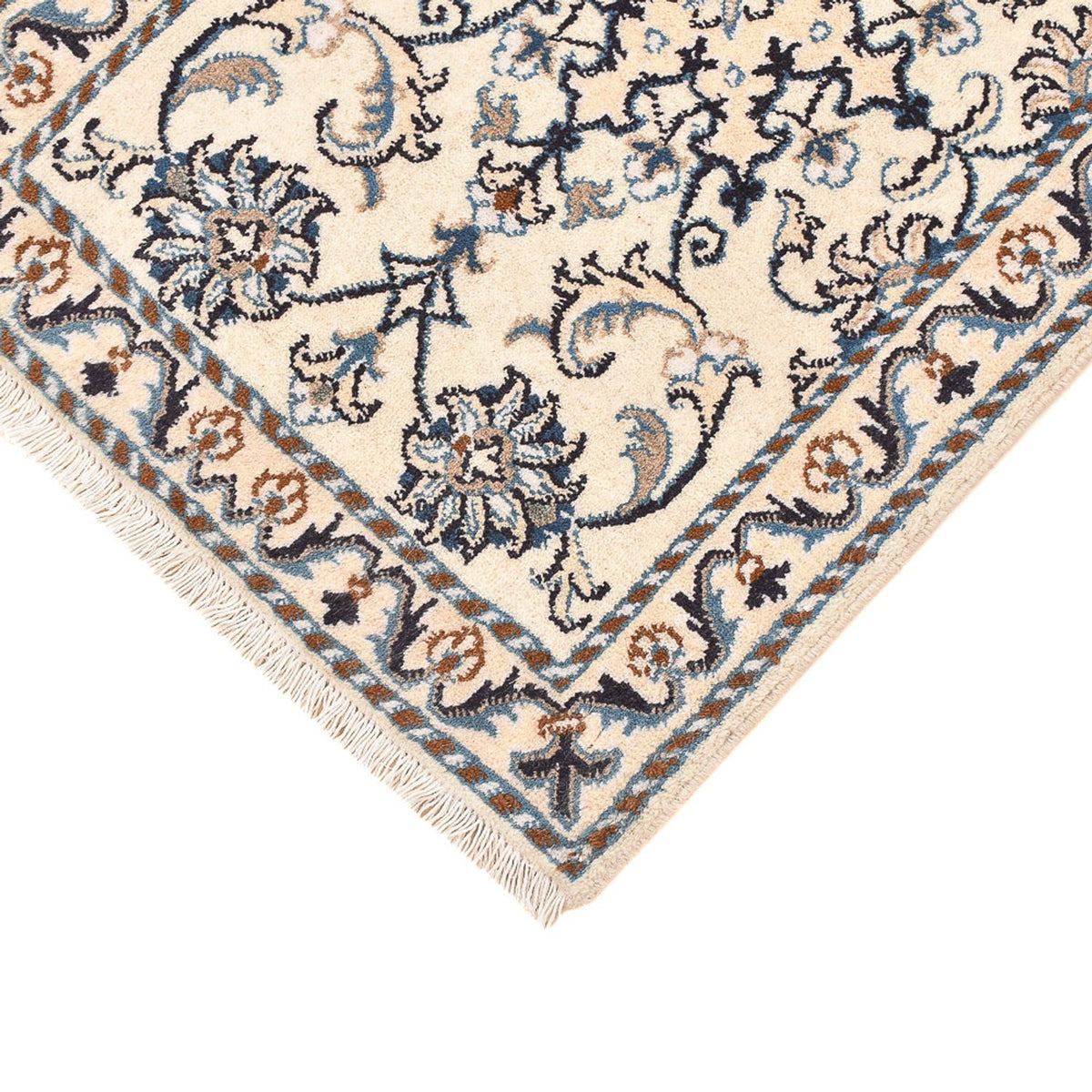 Persisk tæppe - Nain - 88 x 58 cm - creme