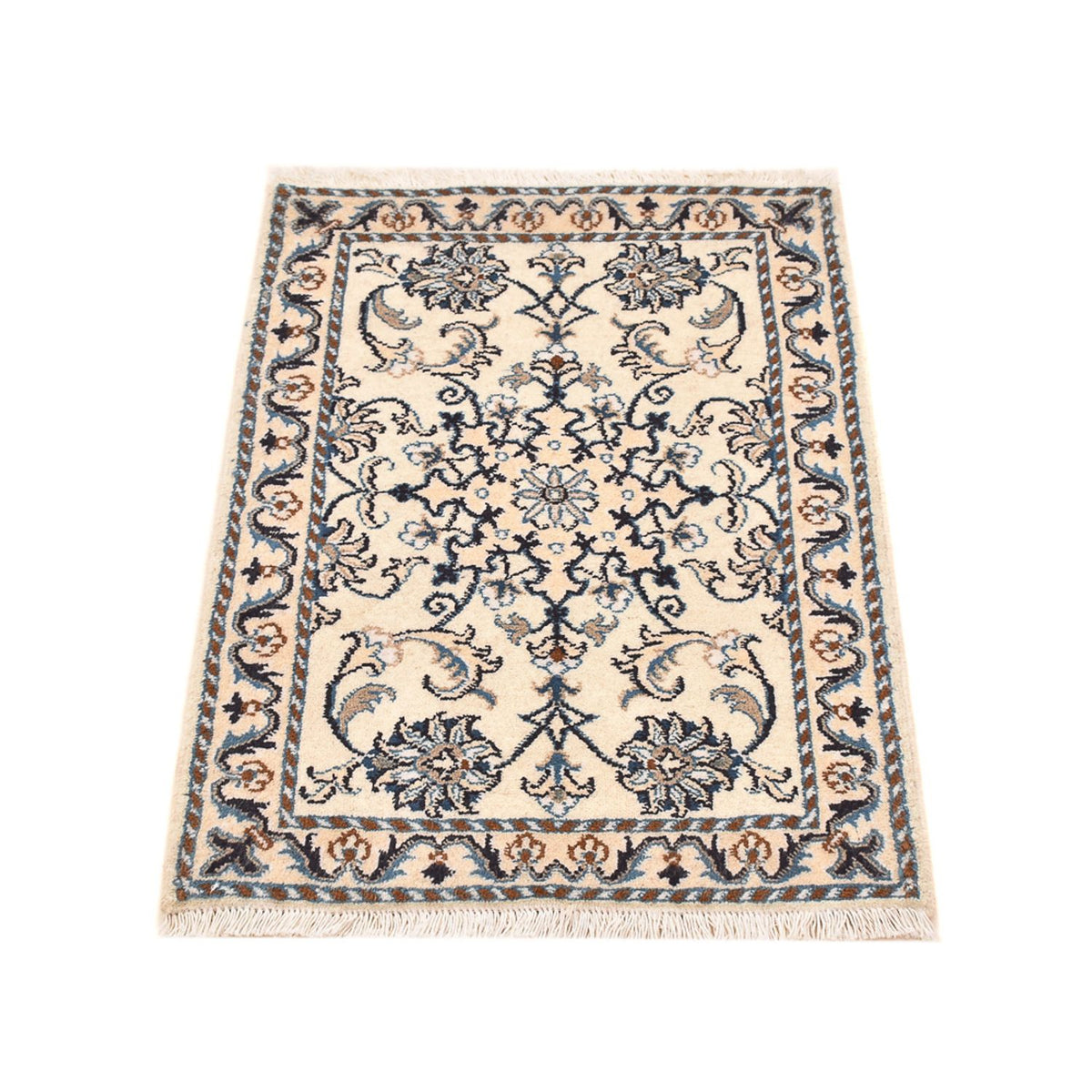 Persisk tæppe - Nain - 88 x 58 cm - creme
