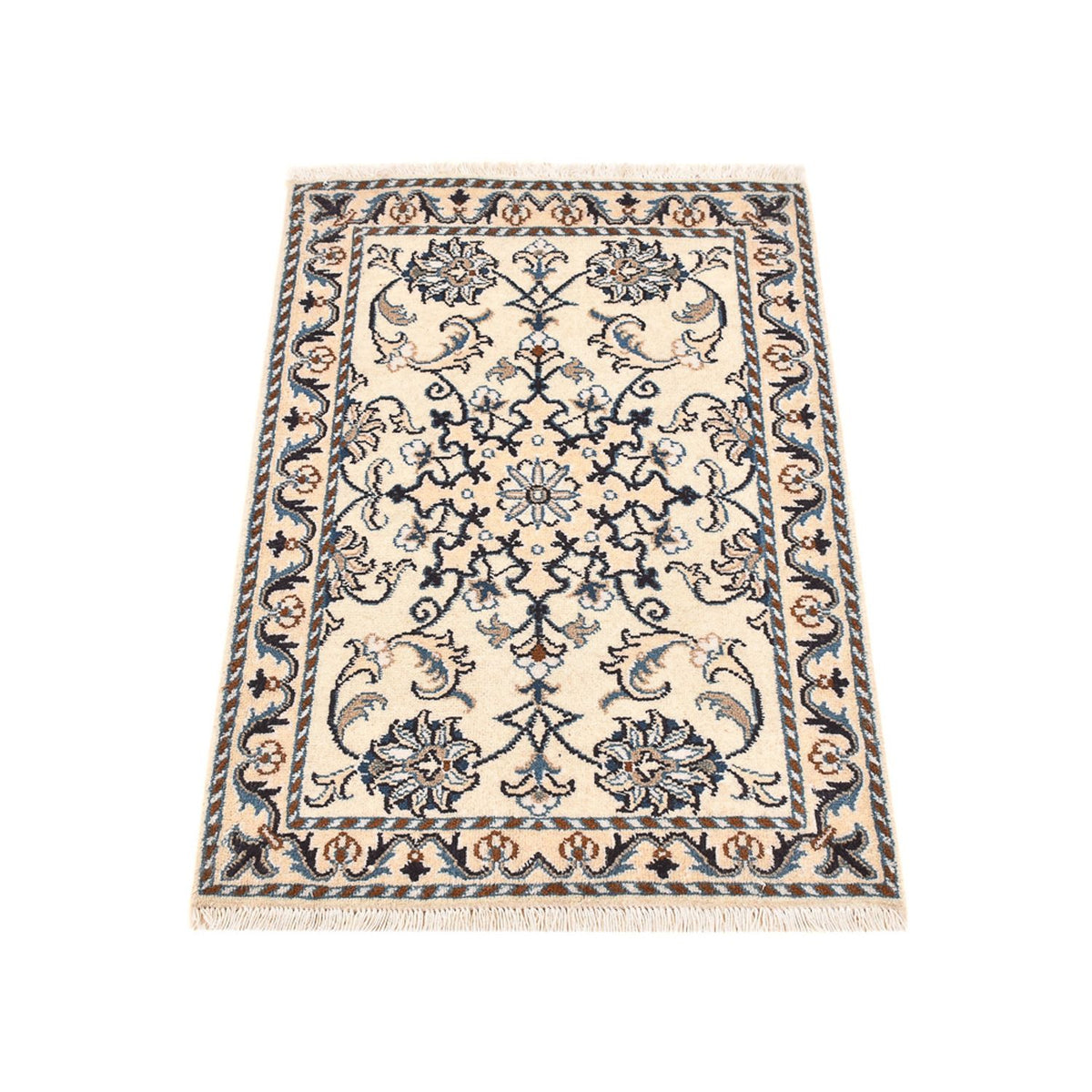 Persisk tæppe - Nain - 87 x 58 cm - creme