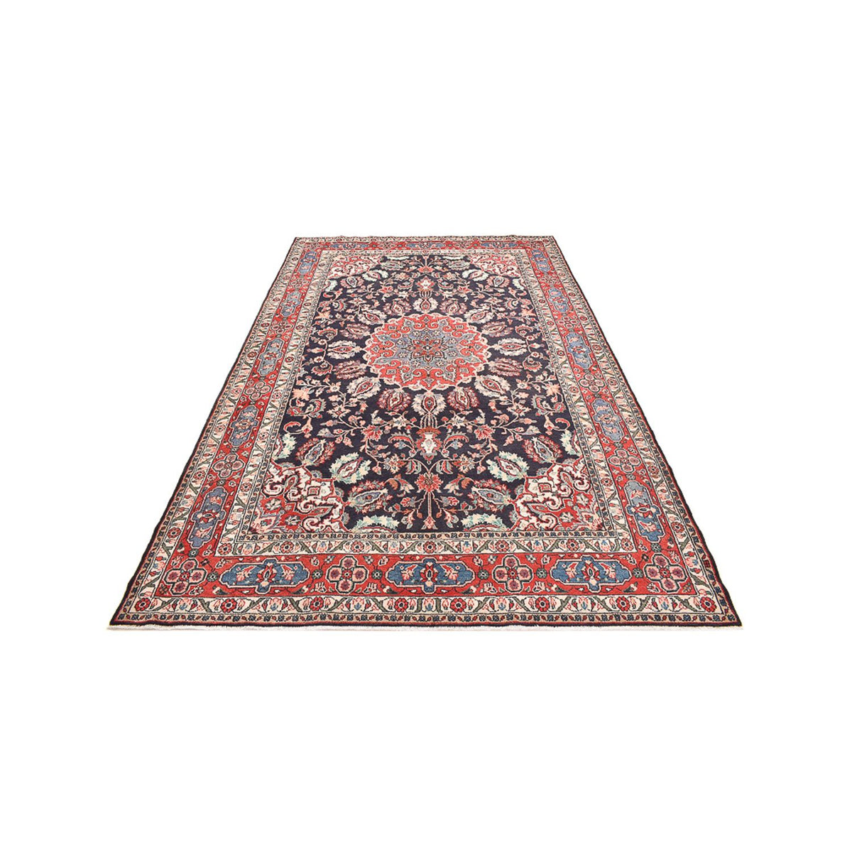 Persisk tæppe - Nomadisk - 340 x 203 cm - mørkerød