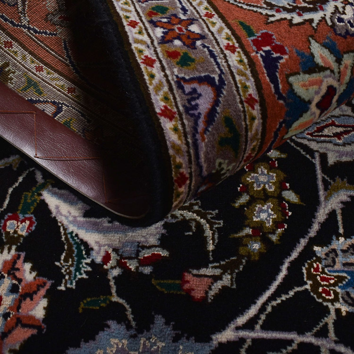 Persisk tæppe - Tabriz - Royal - 318 x 208 cm - mørkeblå