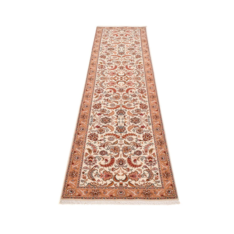Løber Persisk tæppe - Tabriz - Premium - 314 x 79 cm - beige