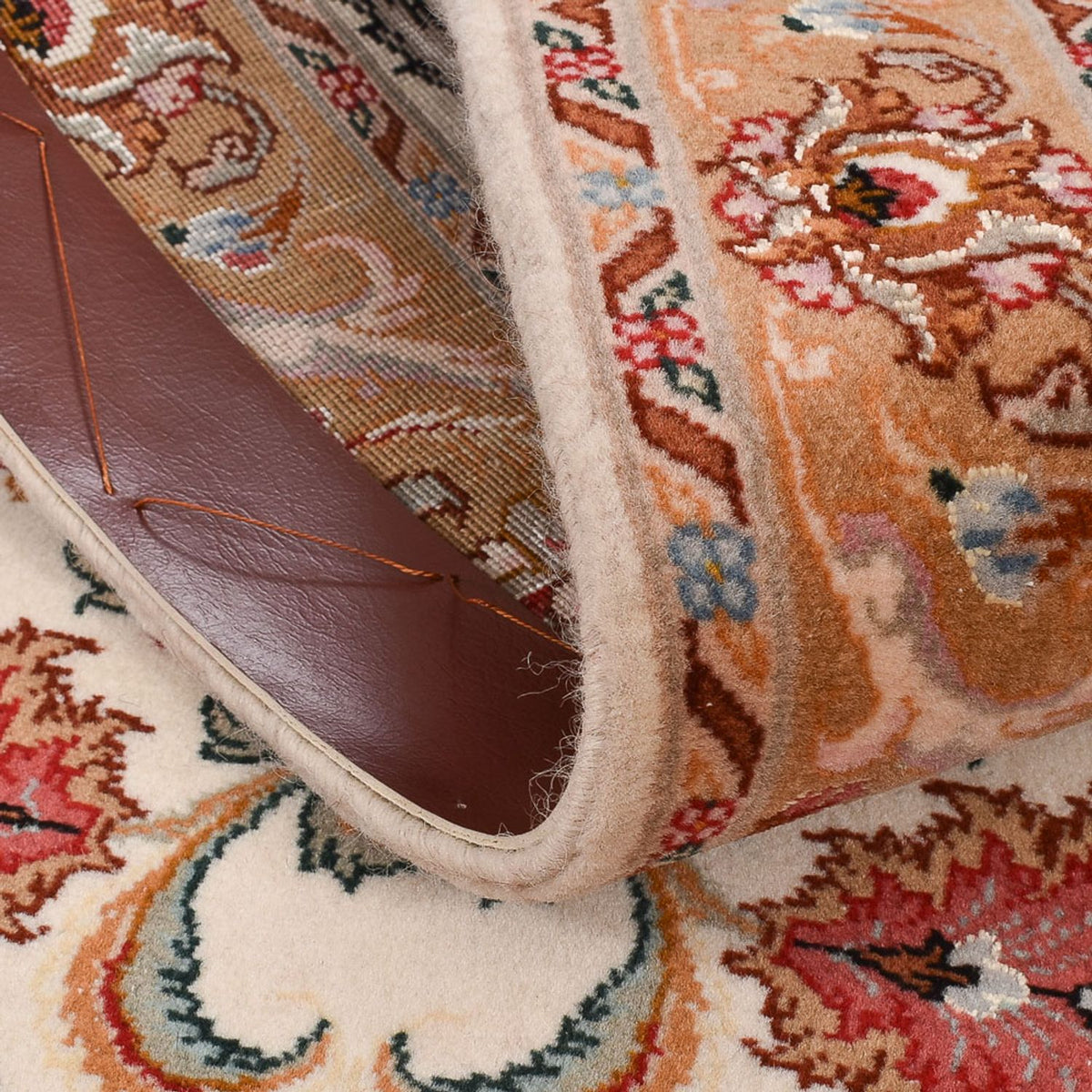Løber Persisk tæppe - Tabriz - Premium - 317 x 72 cm - beige