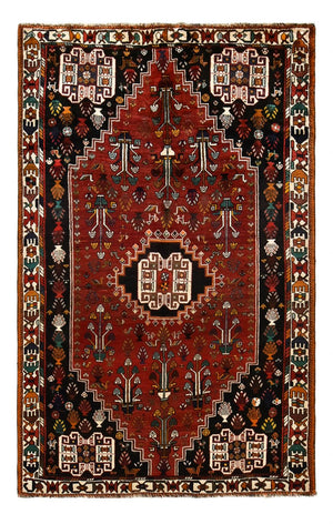 Persisk tæppe - Nomadisk - 252 x 160 cm - mørkerød