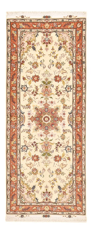 Løber Persisk tæppe - Tabriz - Royal - 195 x 80 cm - beige