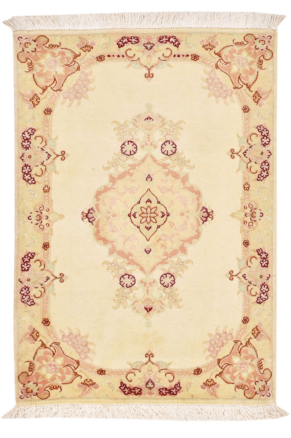 Persisk tæppe - Tabriz - Royal - 89 x 58 cm - lys beige