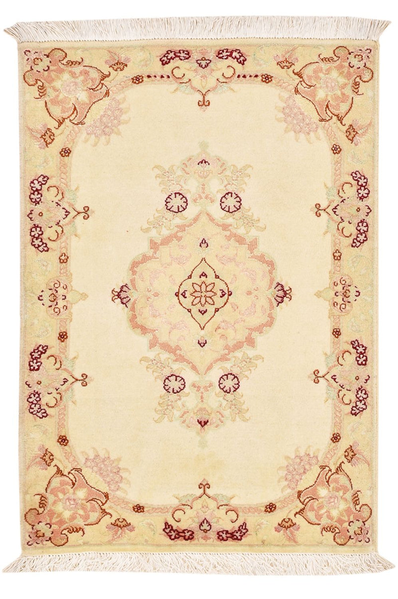 Persisk tæppe - Tabriz - Royal - 89 x 58 cm - lys beige