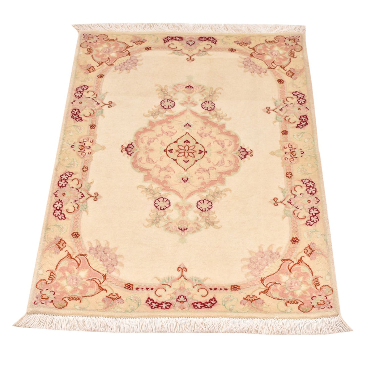 Persisk tæppe - Tabriz - Royal - 90 x 60 cm - lys beige